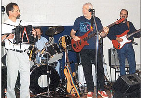 The barn dance band in action